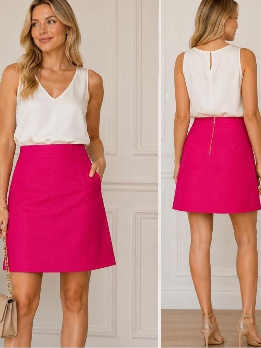 Kate Spade Hot Pink Pencil Skirt